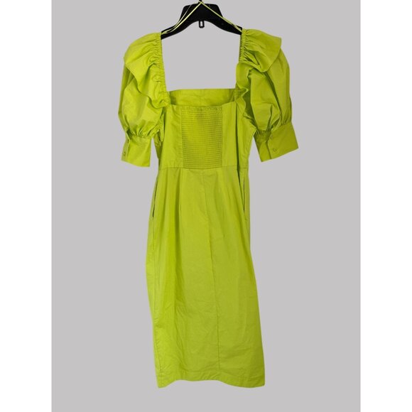 CHRISTOPHER JOHN ROGERS PUFF SLEEVE WRAP DRESS SIZE 8 - Picture 3 of 11